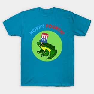 Hoppy Fourth 4th of July Independence Day Patriotic Frog Toad Lover USA Gifts T-Shirt